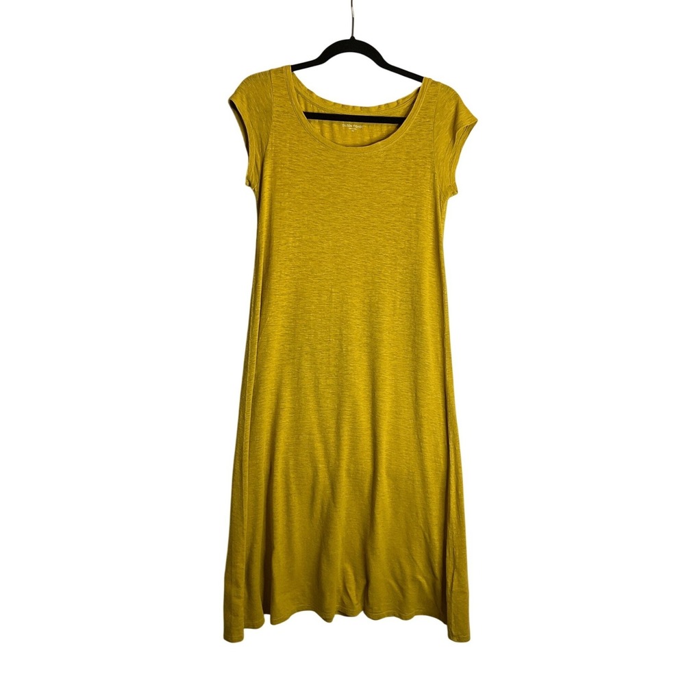 Eileen Fisher Hemp Organic Cotton Shirt Dress Cap Sleeve T-Shirt Minimalist XS